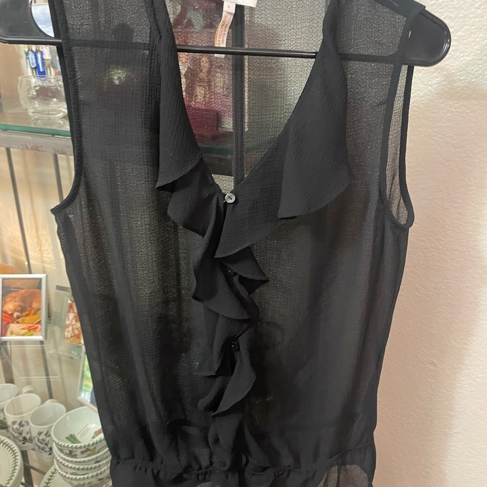 Laundry Black Ruffle Front Top - Picture 5 of 5
